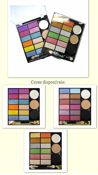 Paleta 13 sombras, 1 iluminador e 1 primer de sombra